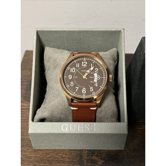 Guess Other - Guess Dakota U1102G3 Men's Rose Gold Stainless Steel Dial Quartz Analog Watch